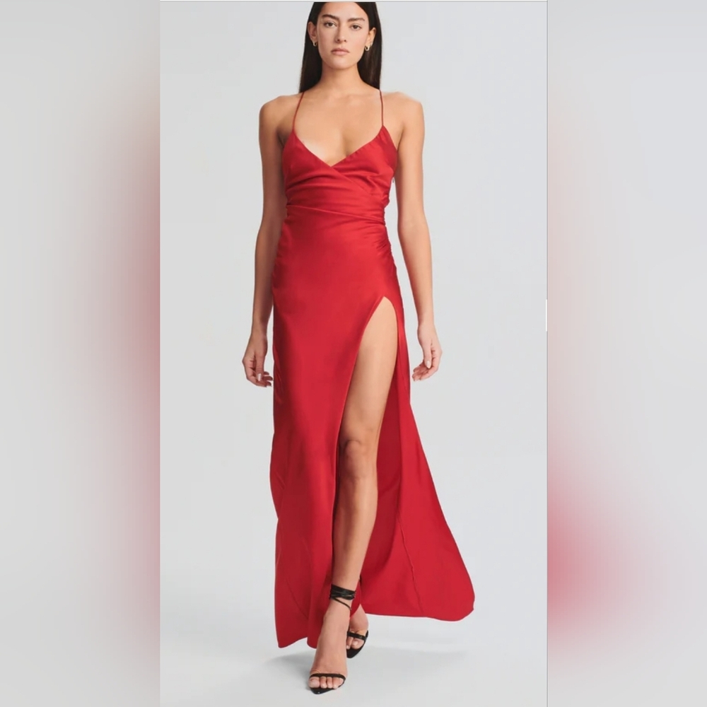 SER.O.YA Amina Dress in Red Color Size XS